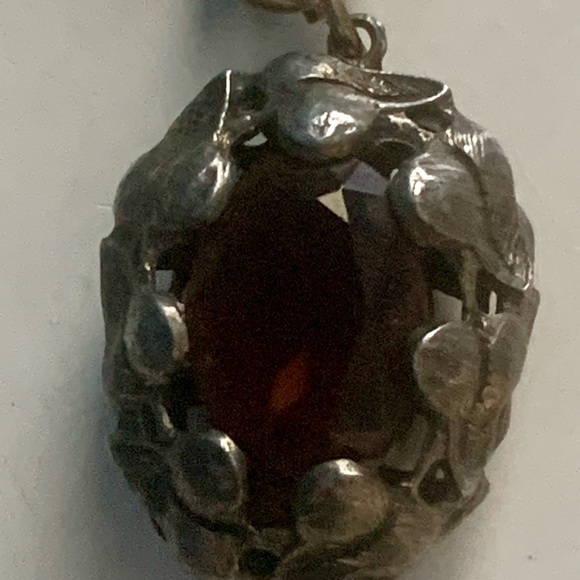 VTG Antique Silver Coin Multi Color Stones Charm Bracelet Unique - Picture 7 of 10